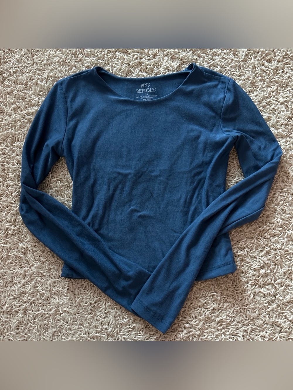 Pink Republic Juniors XS Blue Long Sleeve Top